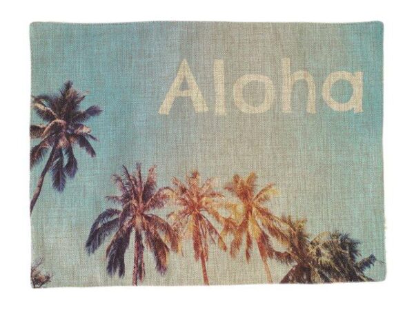 ランチョンマット「Aloha」 青空にヤシの木