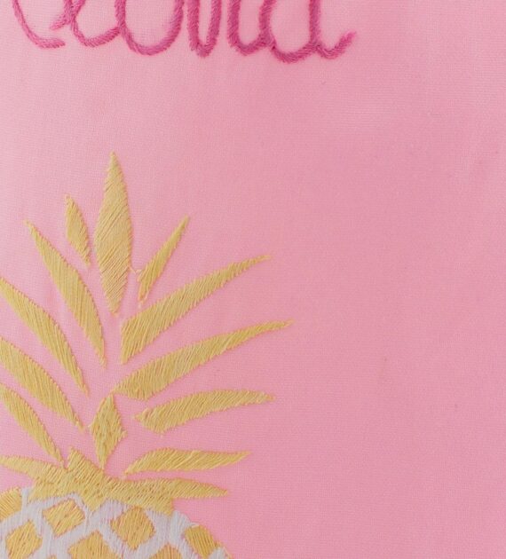 「Aloha」パイナップル刺繍入りトラベル巾着 - Image 2