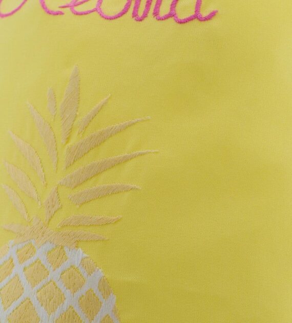 「Aloha」パイナップル刺繍入りトラベル巾着 - Image 5