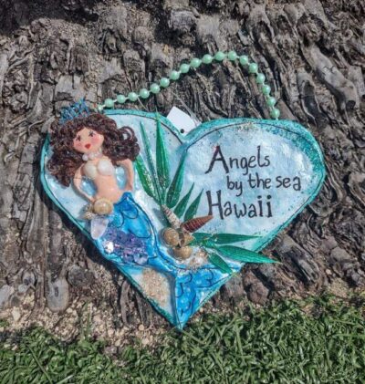 ハワイアン マーメイド ハート オーナメント "Angels By The Sea Hawaii"