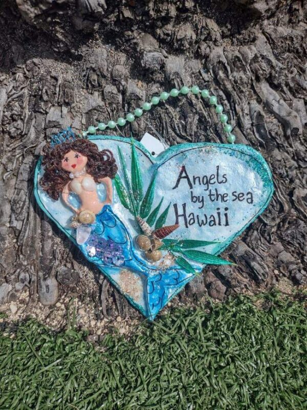 ハワイアン マーメイド ハート オーナメント "Angels By The Sea Hawaii"